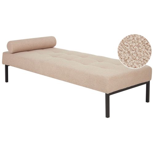 Chaise Longue En Bouclé Beige Chinon