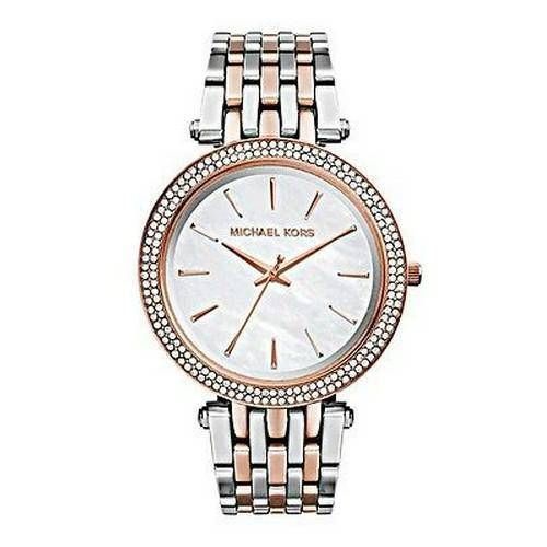 Michael Kors Darci Mk3321 Femme Montre Rose Silver Analogique Métal Nouveau