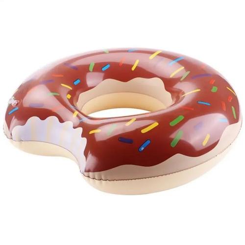 Bouée Gonflable Donut Flotteur Anneau De Natation 60cm Chocolat