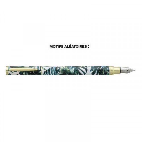 Stylo Plume - Encre Bleue Effaçable - Motifs Green Addict - Plumink