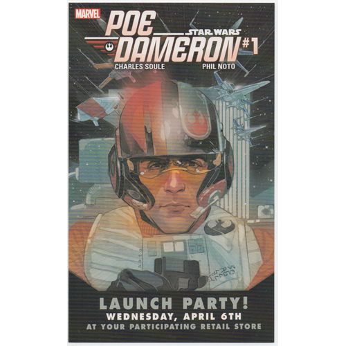 Marvel Comics Star Wars : Poe Dameron (Phil Noto) Jumbo Promo Card (2016)