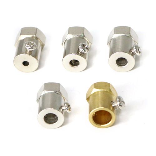 Axe de raccordement hexagonal en fer, 2 pièces, 6mm, 5mm, 4mm, 3mm, cuivre, 8 mm