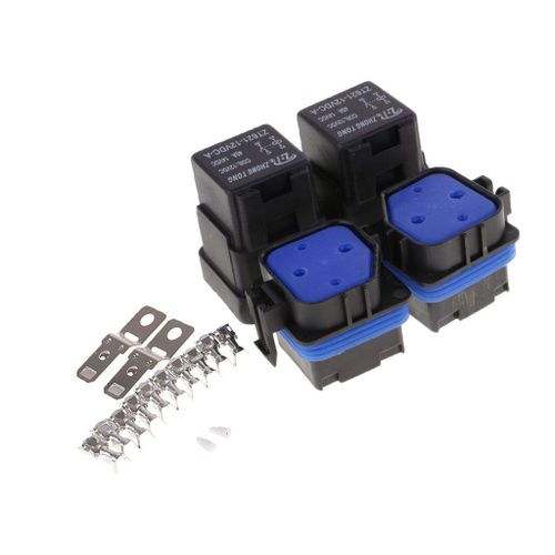 2 Ensembles De Prise De Support De Relais 12v 40a À 4 Broches Intégrée Avec Bornes
