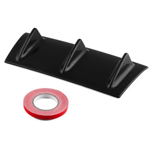 3 Fins Diffuseur Universel De Lèvre De Pare-Choc Arrière De Voiture, En Plastique Abs Noir Brillant