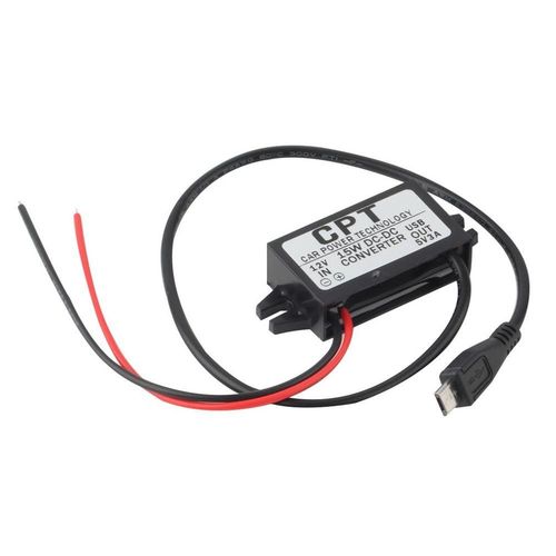 Chargeur De Voiture Avec Câble Micro Usb, Convertisseur Cc, 12v À 5v, 3a, 15w