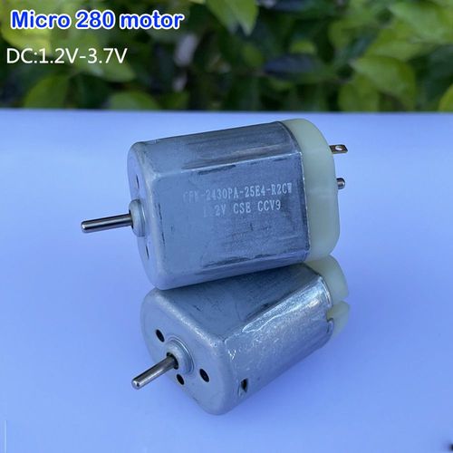 Moteur à Micro balais de carbone, 1.2V DC-3.7V 3V, plat, 280 cc, 22000 tr/min, haute vitesse, fort couple magnétique, accessoires pour modèle de jouet, bricolage