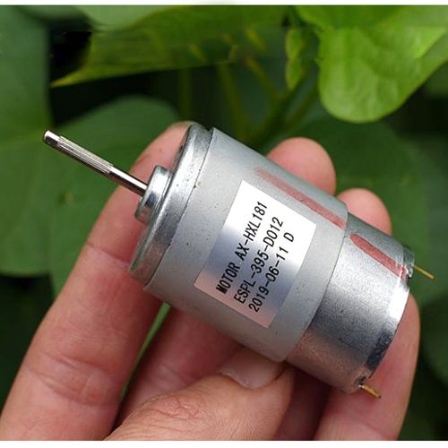 Moteur électrique à balais de carbone 395 tout en métal cc 12V 18V 24V 36V 13300 tr/min, haute vitesse, couple élevé, axe Long, faible puissance, silencieux