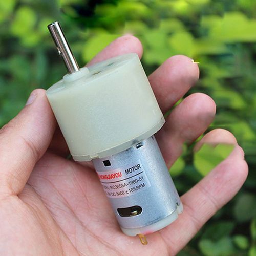 Moteur à engrenage à balais en carbone CW CCW, Micro-aimant Permanent DC5V-12V, 25rpm-60rpm, vitesse lente, couple élevé, vitesse réglable, 385