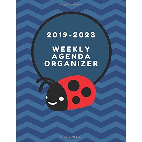 2019-2023 Weekly Agenda Organizer: Ladybird Themed Chore List Diary   de WorkVibes, WorkLives  Format Broch 