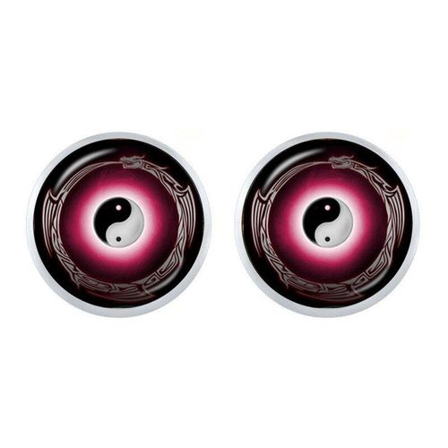 2019 Nouveau Yin Yang Ouroboros Temps Gemme Boucles D'oreilles Tai Chi  La Mode Verre Dme Argent/Dor Plaqu 3 Couleur Boucle D'oreille