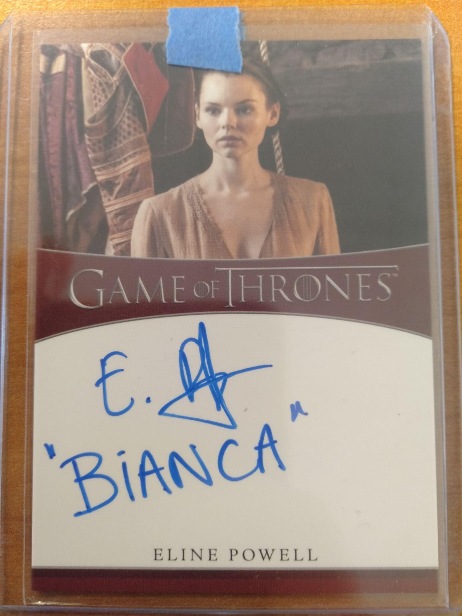 Game Of Thrones Autograph Inscription Card - Eline Powell | Rakuten