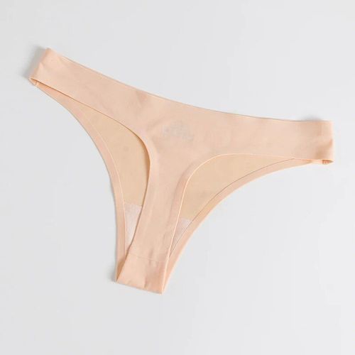 Bzel-Culotte De Sport Sans Couture Pour Femme,Sous-Vêtement Respirant,Tongs Sexy Pour Filles,Lingerie Confortable,Caleçon Doux Pour La Peau,Vente - Type Apricot-L