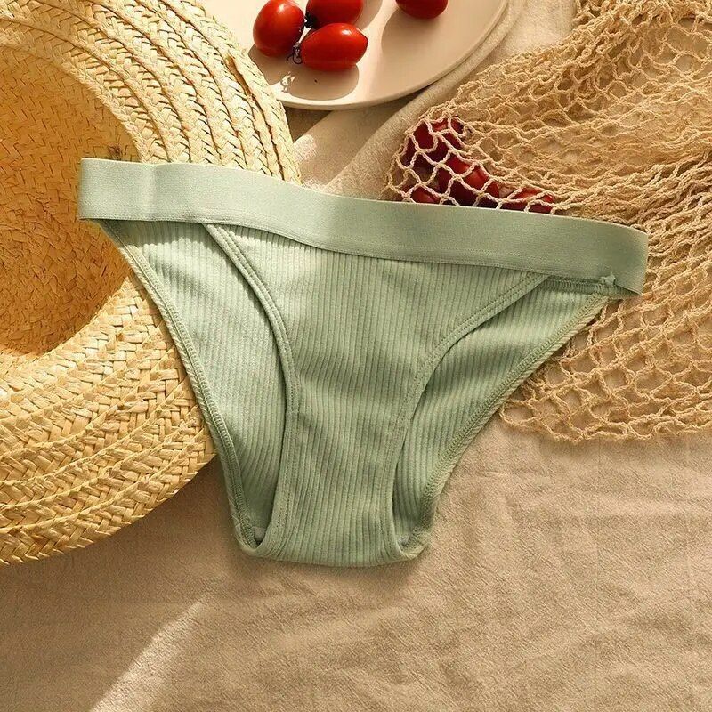 Sous-Vtement En Coton De Fil Des Femmes M-Xl Culotte Sans C...
