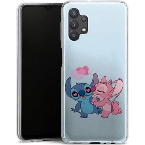 Coque Samsung Galaxy A32 5g Stitch Angel Love Heart Pink