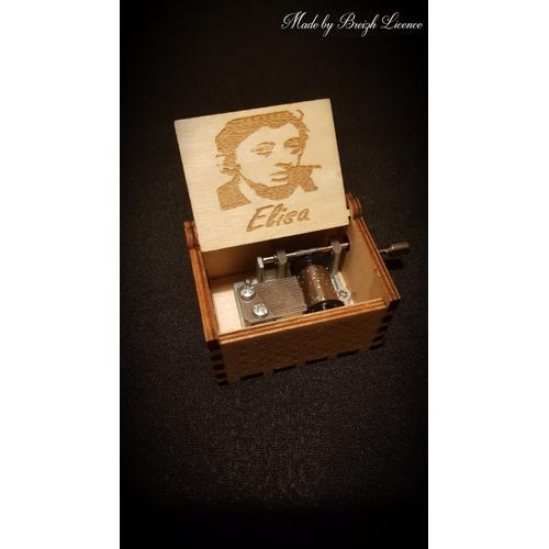 Boîte À Musique En Bois, Wooden Music Box Elisa - Serge Gainsbourg - Personnalisable