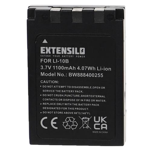EXTENSILO Batterie compatible avec Olympus Camedia X-3, X-500 appareil photo, reflex numérique (1100mAh, 3,7V, Li-ion)