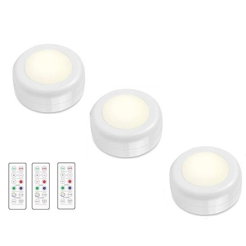 Lumière d'armoire INF Plafonnier Ampoule réglable1 pc avec 1 télécommande Paquet de 3