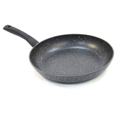 Poêle En Aluminium - Diam. 28 Cm - Revêtement Effet Pierre
