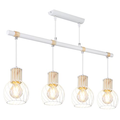 Suspension Design Scandinave Luise - Blanc Et Chêne