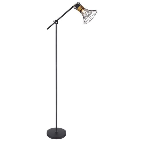 Lampadaire Design Purra - H. 149 Cm - Noir Et Doré