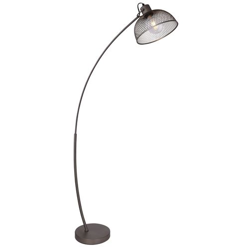 Lampadaire Arc Design Vintage Moniga - H. 160 Cm - Gris Chromé