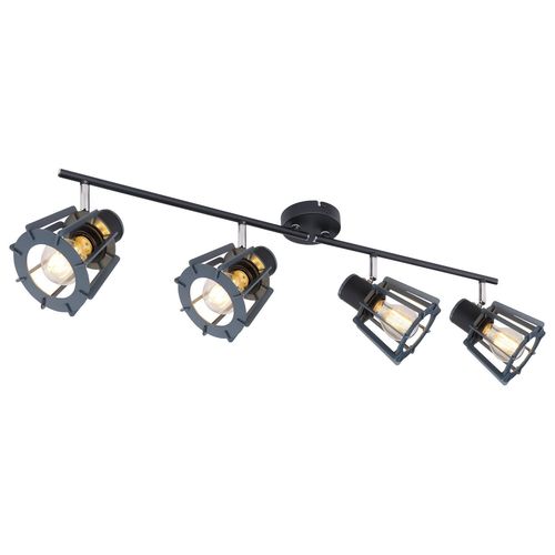 Plafonnier Spot Design Blaha - 4 Ampoules - Gris