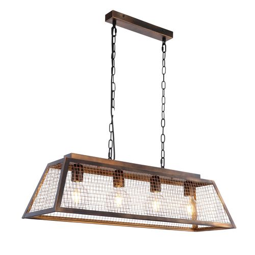 Plafonnier Design Vintage Domi - L. 80 X H. 126 Cm - Marron Cuivré