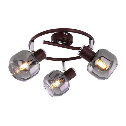 Plafonnier Spot Rond Design Vintage Pallo - Marron Bronze
