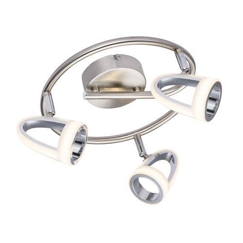Plafonnier Rond Led Design Rodrik - Argent Mat