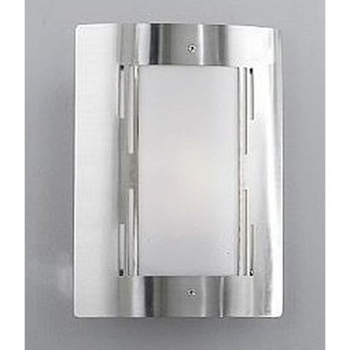 Applique D'extérieur Arrondie En Inox - H. 29 Cm - Argent
