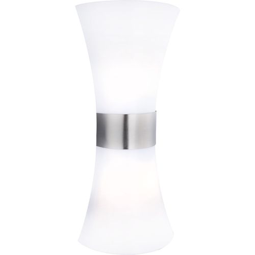 Applique D'extérieur Double En Inox - H. 35 Cm - Blanc