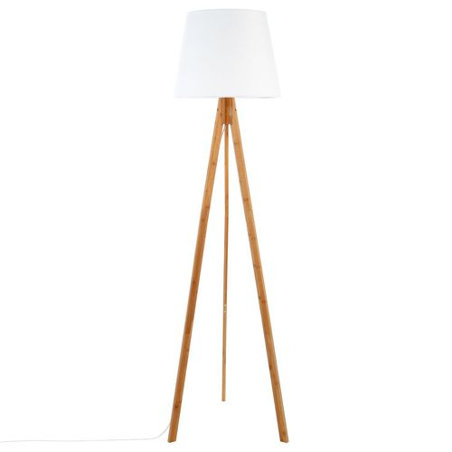 Lampadaire Bambou Bahi - Hauteur 160 Cm - Blanc
