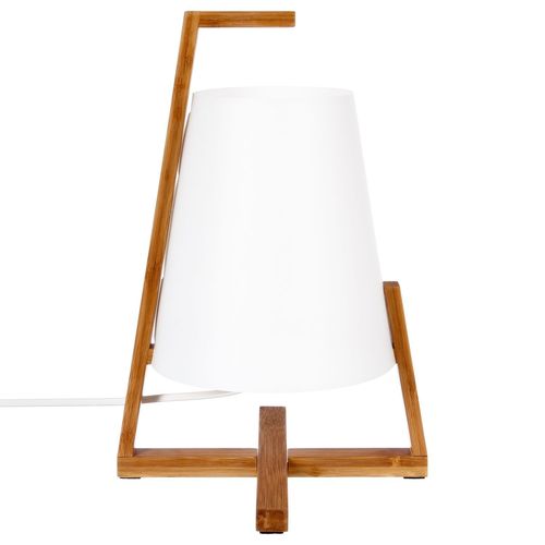 Lampe À Poser En Bambou Life - H. 31,5 Cm - Blanc