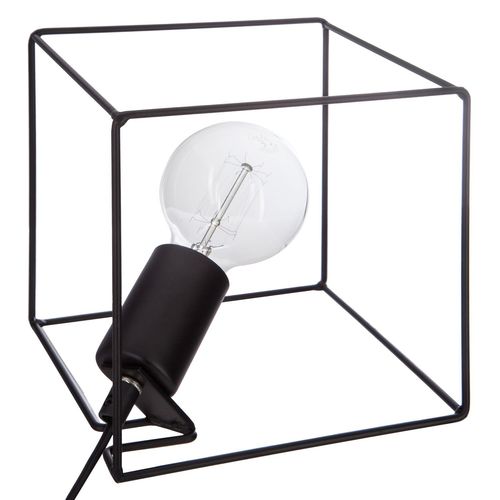 Lampe À Poser En Fer Contemporain - H. 20 Cm - Noir