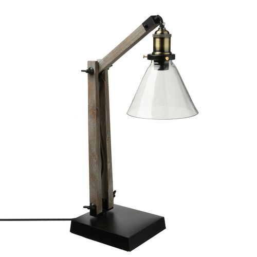 Lampe À Poser Rétro Alak - H. 59 Cm - Noir