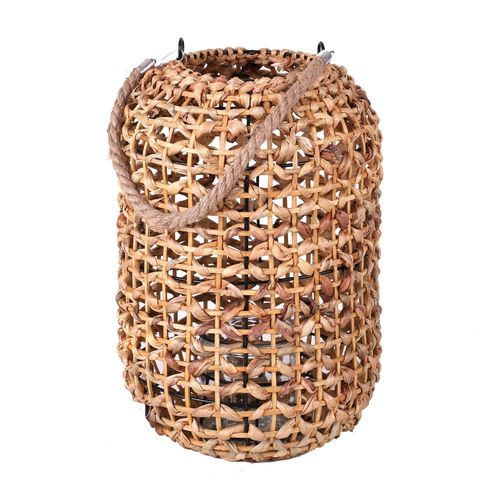 Lanterne Ethnique En Rotin Natural Living - H. 36 Cm - Beige