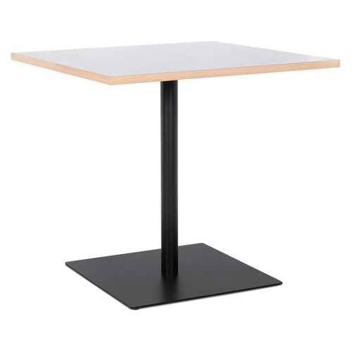Table Carrée 'fusion Square' Blanche Et Structure Noire - 80x80 Cm