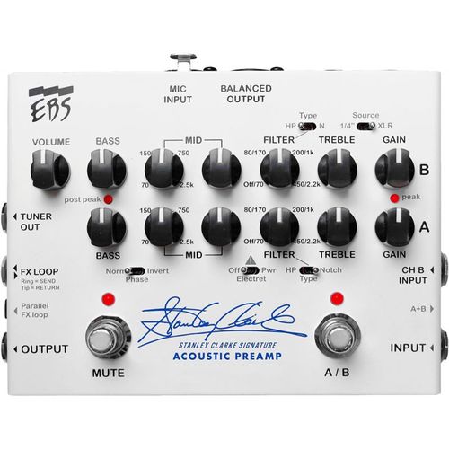Ebs Stanley-Preamp - Préampli Basse Acoustique Stanley Clarke 2 Canaux