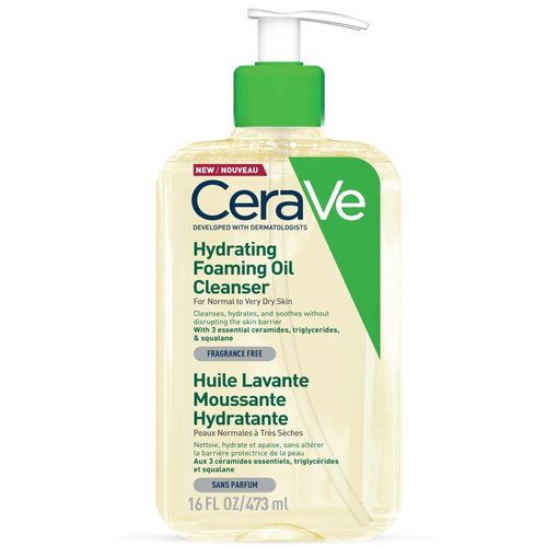 Huile Lavante - Cerave - Huile Lavante Moussante Hydratante 473 Ml Pour Les Peaux Normales À Très Sèches 