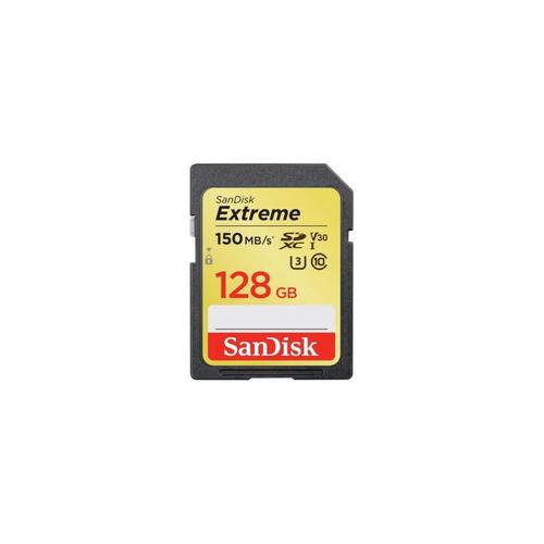 SanDisk Extreme - Carte mémoire flash - 128 Go - Video Class V30 / UHS-I U3 / Class10 - SDXC UHS-I