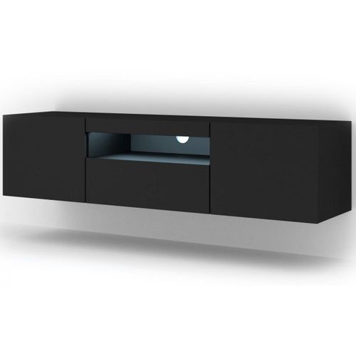 Meuble Tv Aura 150 Black Mat Led