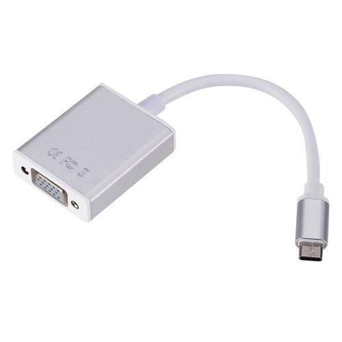 Câble adaptateur USB 3.1 Type C vers VGA USB-C mâle vers VGA 1080p femelle, convertisseur de haute qualité, 1 pièce