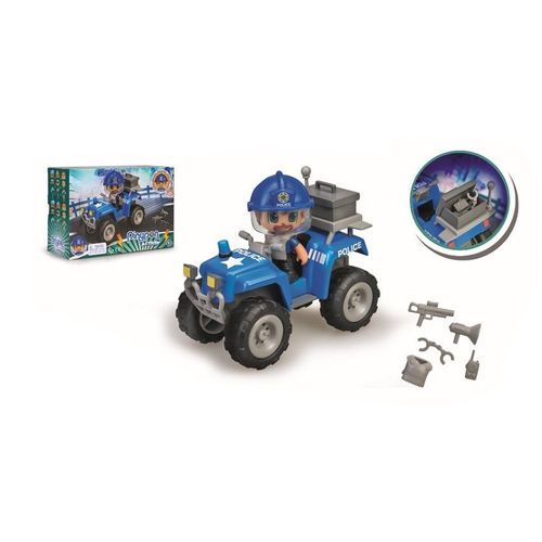 Action Pinypon Action - Quad De Police Avec 1 Figurine Et Accessoires