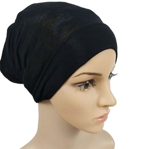 Bonnets Hijab Intérieur Doux Pour Femmes, Turban Musulman Extensible, Couleur Unie, Bandeau Islamique, À La Mode