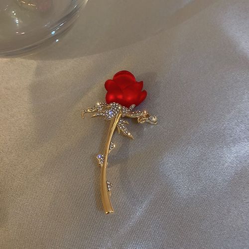Broche Fleur En Strass Pour Femmes, Nouvelle Broche Élégante En Cristal Rose, Accessoires De Vêtements À La Mode, Mignon, Bijoux Pour Banquet De Mariage, Cadeau