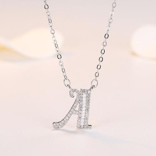 Collier Avec Pendentif Alphabet En Acier Inoxydable A-Z, En Argent, Style Punk Hip-Hop, À La Mode, Pour Femme Et Homme, Nom Initial, Bijoux, Nouveauté