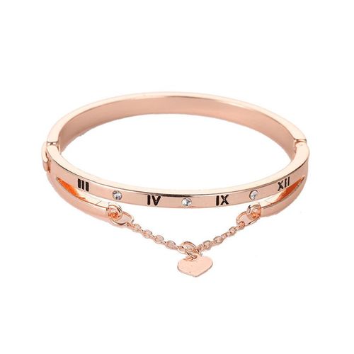 Bracelets En Or Rose/Or/Argent Pour Femmes, Breloques En Forme De C¿Ur Avec Chiffres Romains, Cadeaux De La Saint-Valentin, Offre Spéciale, Nouvelle Collection
