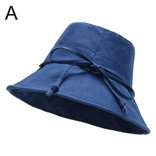 Chapeau De Soleil En Coton Pour Femmes, 7 Couleurs, Chapeau D'été Pliable, Seau À N¿Ud Papillon, Protection Solaire Pour L'extérieur, Casquette De Pêche, Anti-Uv, À Large Bord