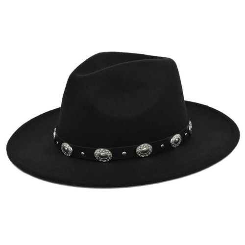 Casquette À Large Bord Pour Hommes Et Femmes, Avec Chaîne En Or, Feutrée, Style Jazz, Vintage, Bijou De Décoration, De Chameau, Automne Et Hiver