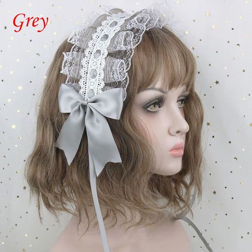 Bandeau De Femme De Chambre Japonais, En Satin, À Volants Doux, N¿Ud Papillon, Fête Cosplay, Kawaii Oreilles De Lapin, Couvre-Chef
